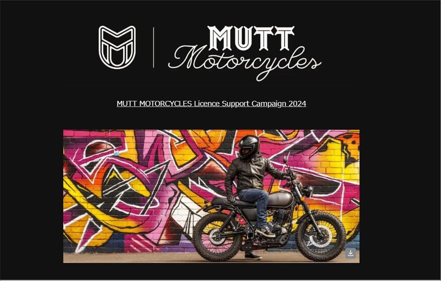 MUTT Motorcycles ライセンスサポートキャンペーン 2024 実施のお知らせ